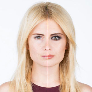 Il riso maschera sulla persona