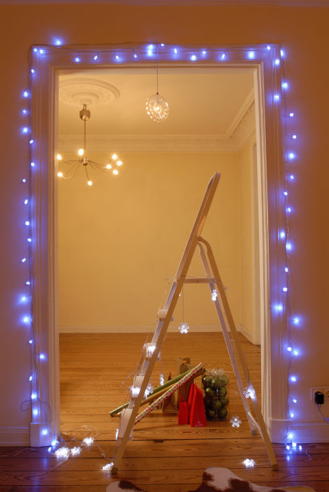 17 idee creative con le luci di natale Luci scala